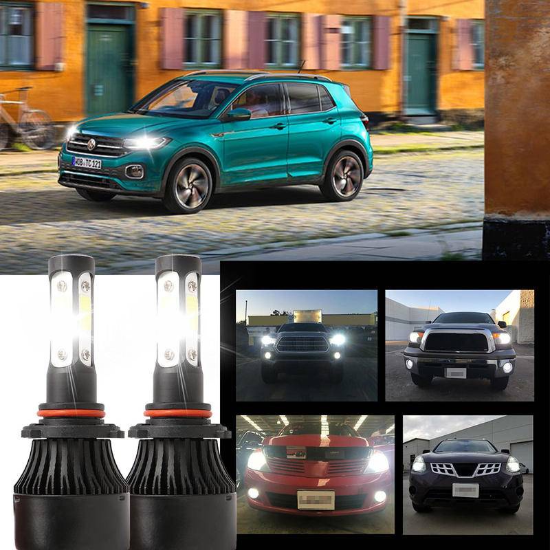 2 ชิ้น LED สีขาว 6000K X7 4SIDE หลอดไฟ NW ชุดไฟหน้าสําหรับ VW T-Cross(C11) 2019-2023 (โคมไฟหัว)