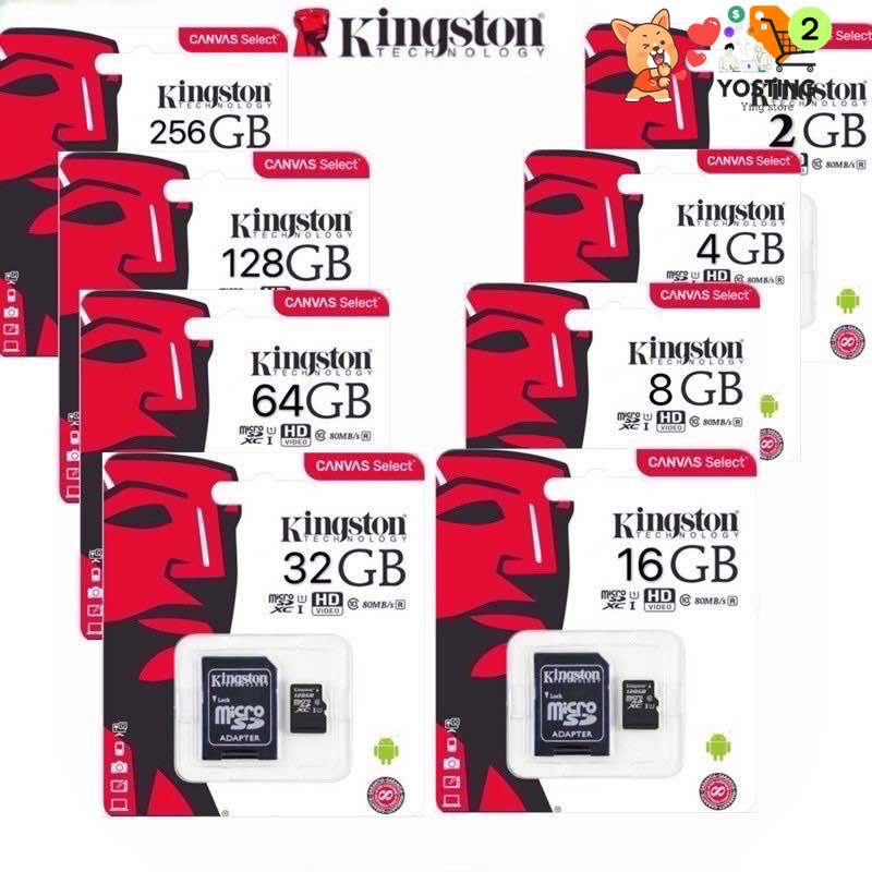 เมมโมรี่การ์ด Kingston Micro SD card Memory 16-512GB_[จากร้าน Yosting 2]