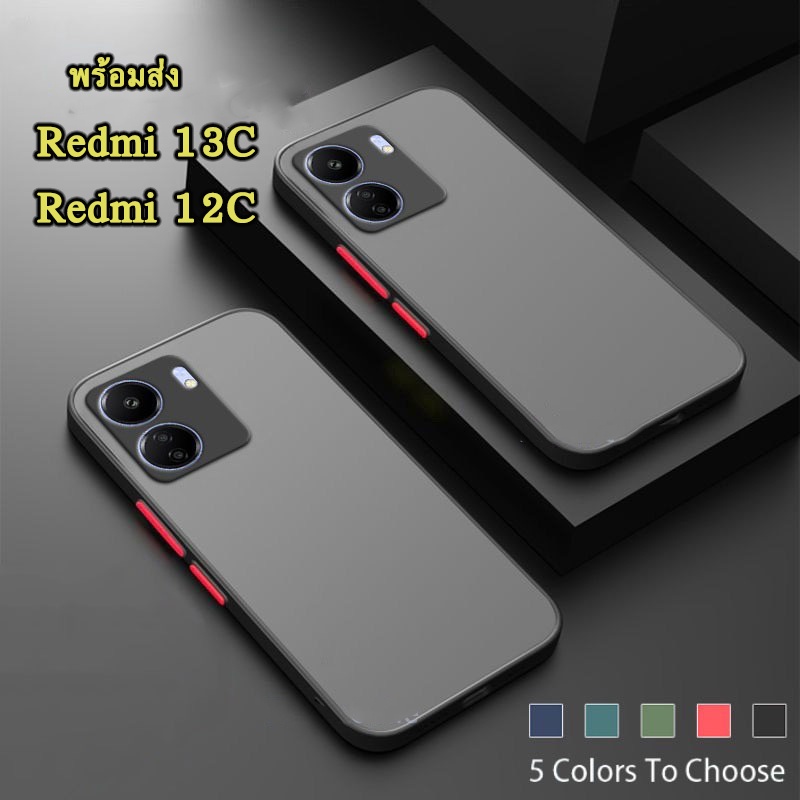 เคสโทรศัพท์ Redmi 13C 12C เคสขอบสีหลังขุ่น สำหรับ xiaomi redmi 12 A1 A2 Plus A1+ A2+ เคสกันกระแทก เสี่ยวมี่ เรดมี่13C