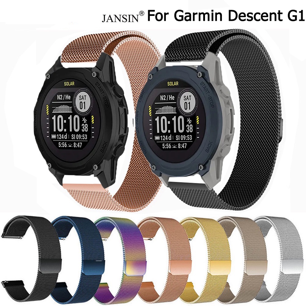 สาย Garmin Descent G1 สายนาฬิกาข้อมือ สเตนเลส สำหรับ Garmin Descent G1 นาฬิกาอัฉริยะ
