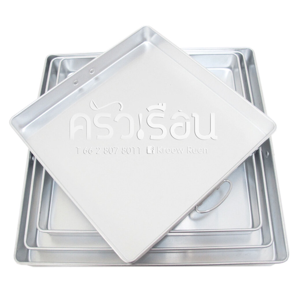 จระเข้ ถาดขนมเหลี่ยม ราคาต่อใบ ตามขนาดสินค้า ถาดขนม ถาดนึ่ง ถาดวุ้น