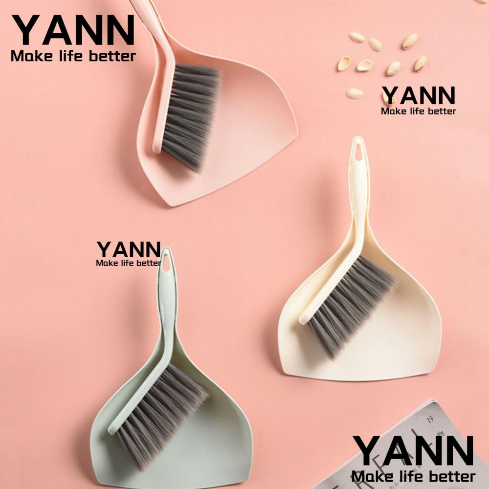 Yann1 ชุดแปรงทําความสะอาด ที่โกยขยะ ไม้กวาด แบบพกพา ขนาดเล็ก สําหรับบ้าน ห้องนอน