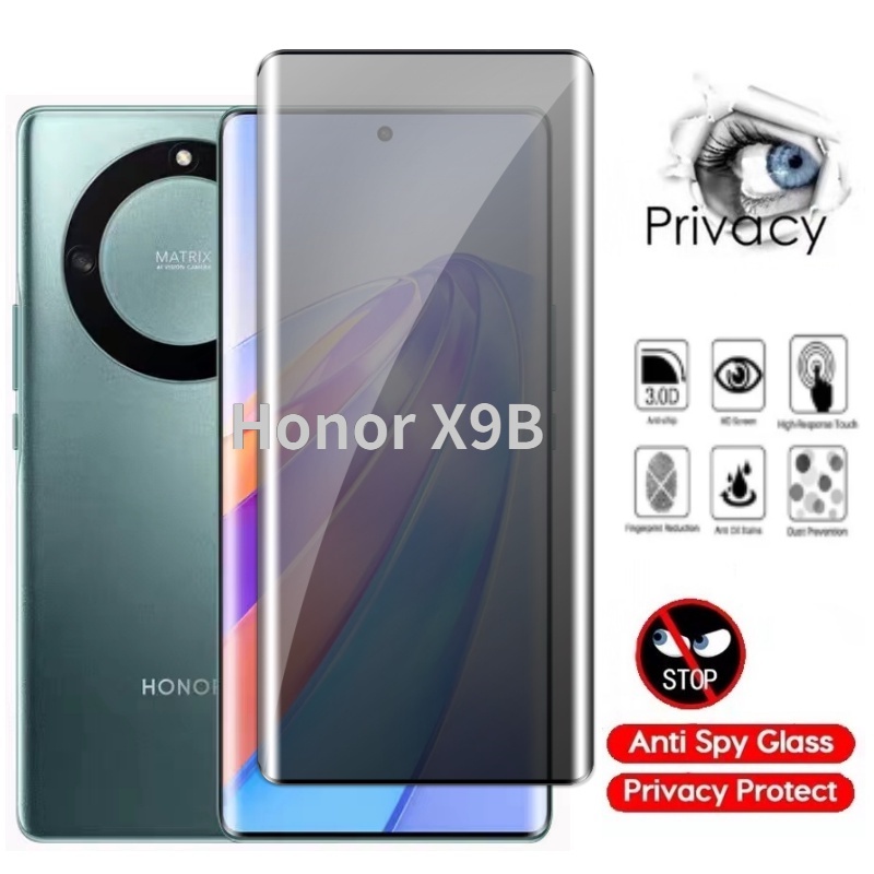 1-3 ชิ้นความเป็นส่วนตัวฟิล์มกระจกนิรภัยสําหรับ Honor X9B X9A X9C HonorX9b HonorX9a 5G Anti Spy ฝาครอบด้านหน้าป้องกันฟิล์ม Honor 200 90 Pro Honor200 ป้องกันการระเบิดทนทาน