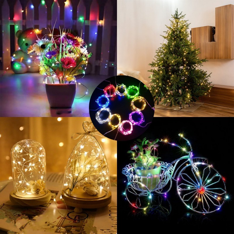 สายไฟหิ่งห้อย LED ยาว 3 เมตร สําหรับตกแต่งต้นคริสต์มาส งานแต่งงาน