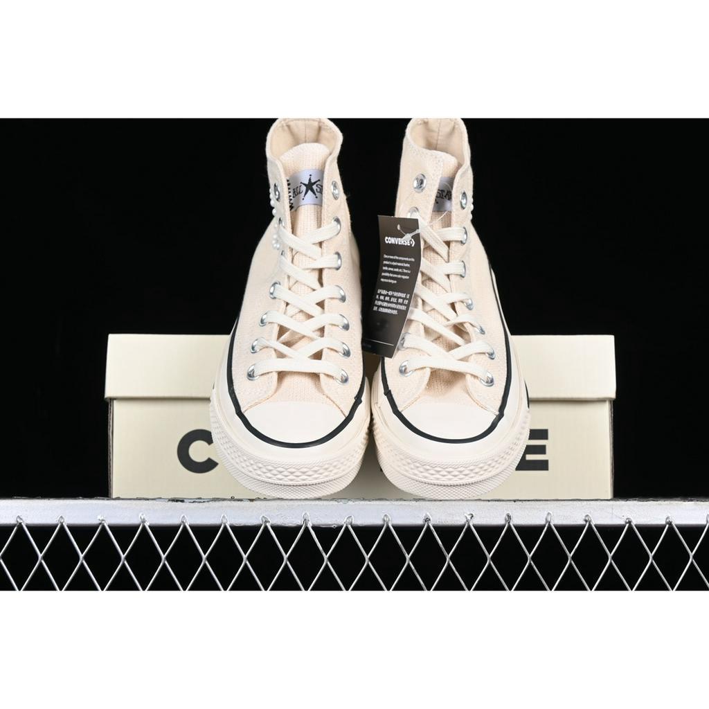 Original Converse Chuck Taylor All-Star 70 Hi Stussy Fossil Pearl Casual Canvas Shoes For Men Women