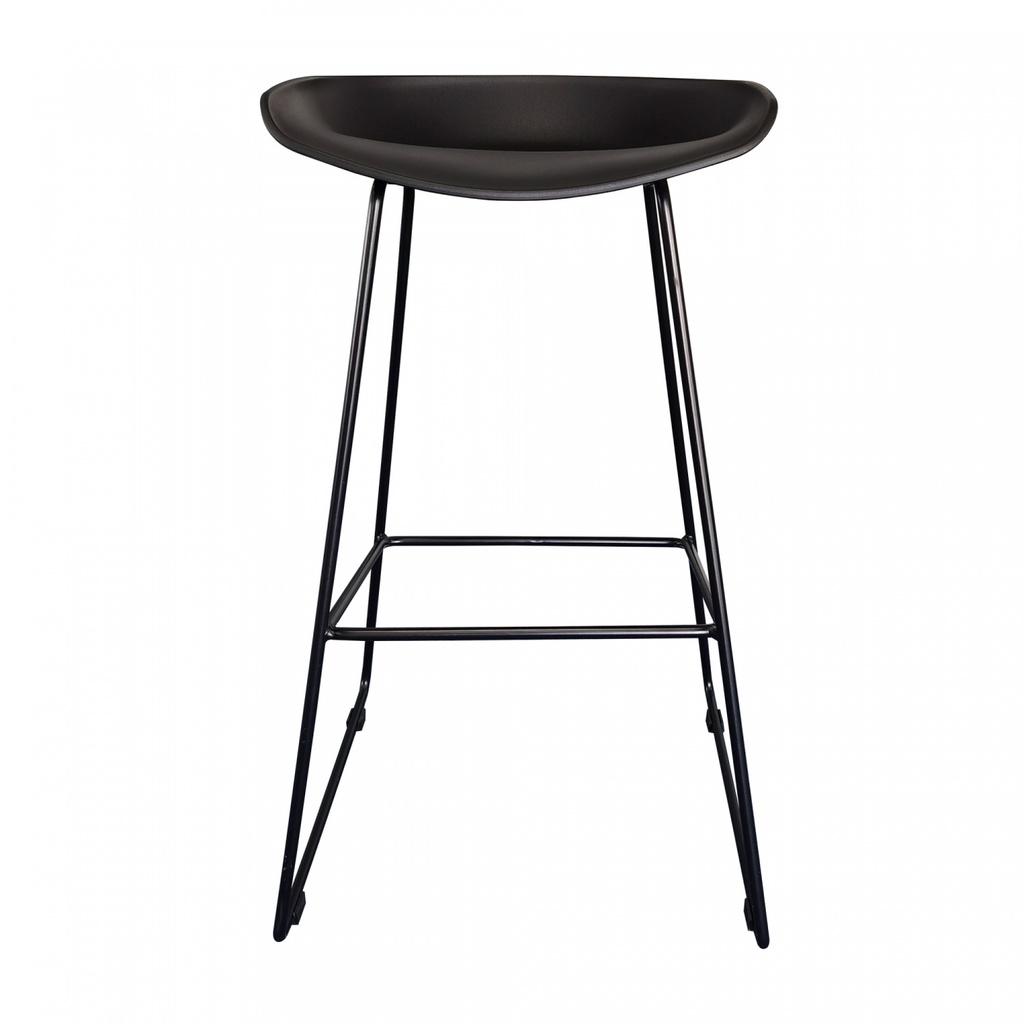 GlobalHouse  PULITO สตูลสูงขาเหล็ก รุ่น DT1280BK ขนาด 47x48.5x80 ซม. สีดำ สินค้าของแท้คุณภาพดี