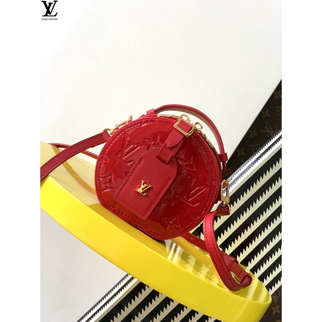 หลุยส์วิตตอง Louis Vuitton lv tote mini boite chapeaux handbags] m44699 / m68276 กระเป๋าสะพายข้างสีเหลือง/ดอกไม้เก่า 271