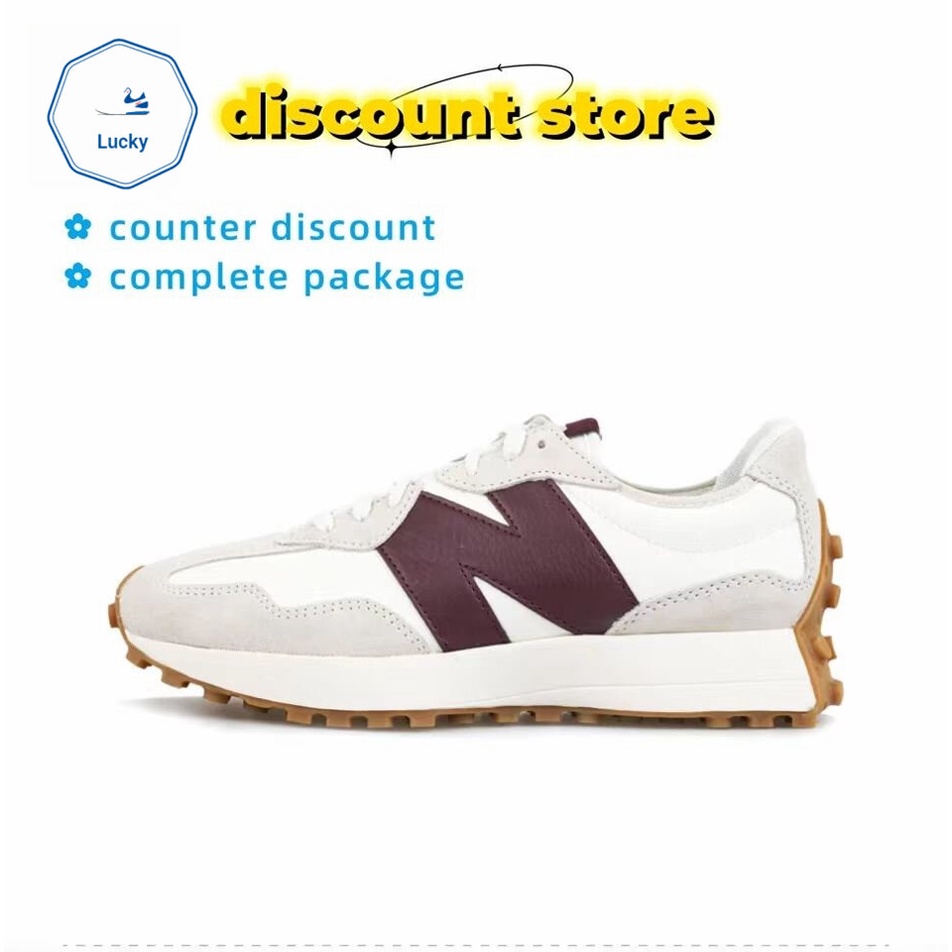 ของแท้ New Balance NB 327 WS327KA Men's and Women's Running Shoes