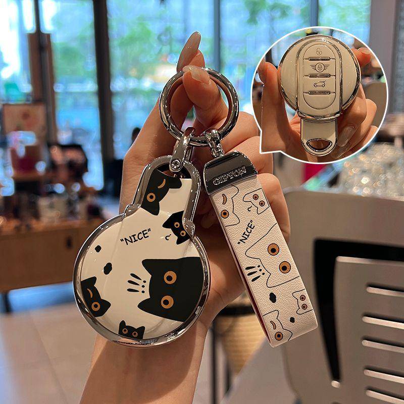 ชุดกุญแจมินิ BMW mini Electric Cooper SE กระเป๋ามินิคูเปอร์เชลล์คันทรีแมน f54 f55 f56 F60 พวงกุญแจระดับไฮเอนด์