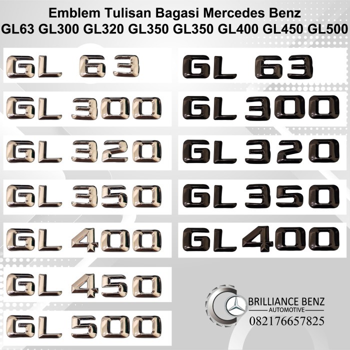 MERCEDES GL63 GL300 GL320 GL350 GL400 GL450 GL500 PERCY - GL63, CHROME WRITING EMBLEM