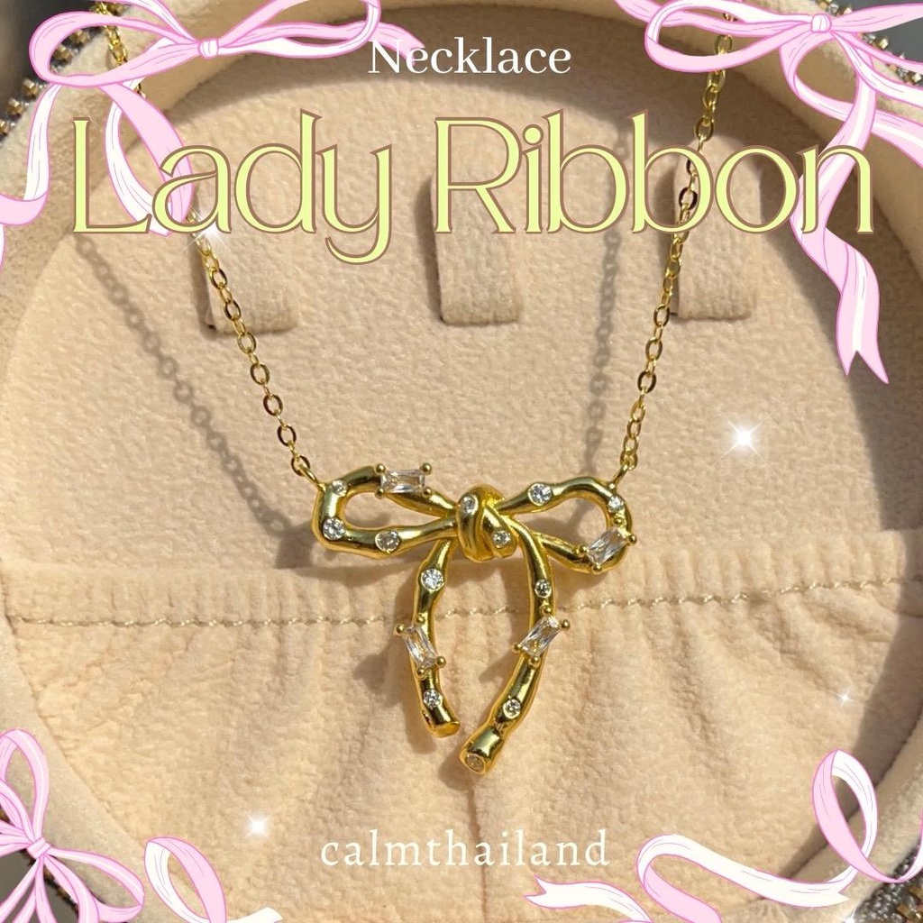 [calm] พร้อมส่ง สร้อยคอ Lady Ribbon เครื่องประดับ