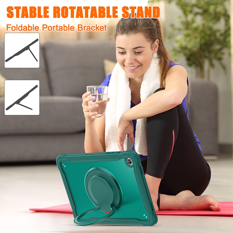 เคสแท็บเล็ต กันกระแทก ป้องกันเต็มเครื่อง 360 องศา สําหรับ Samsung Tab A9 8.7 นิ้ว X110 A9+ A9 Plus 11 นิ้ว X210° ฝาครอบมือจับ แบบหมุนได้ - รูปที่ 6