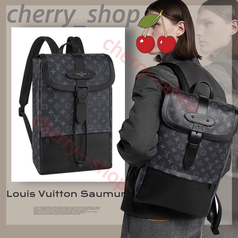 หลุยส์วิตตอง Louis Vuitton กระเป๋าเป้ SAUMUR กระเป๋าเป้ผู้ชาย LV men's Backpack