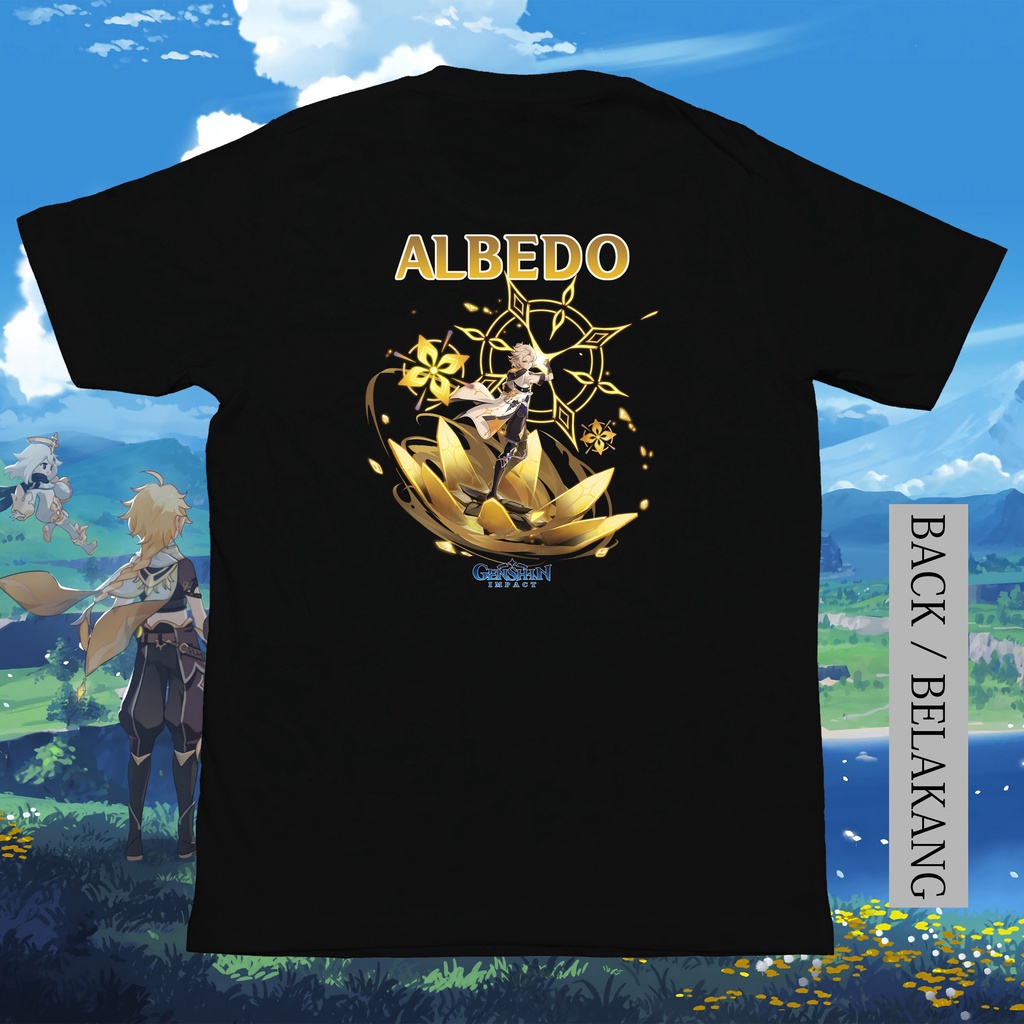 สีขาว a T-shirt Genshin Impact (ALBEDO) "Adult And Child"_05