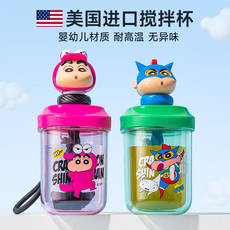 Xiaoxin แก้วน้ําพลาสติก ลายการ์ตูนน่ารัก ไร้ Bpa ขนาด 500 มล. พร้อมหลอดดูด สําหรับเด็กนักเรียน