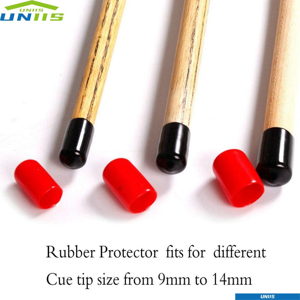 Uniis ปลอกยางสวมหัวไม้คิว กันลื่น สีดํา สําหรับเล่นสนุ๊กเกอร์ บิลเลียด ในร่ม ผับ 10 ชิ้น