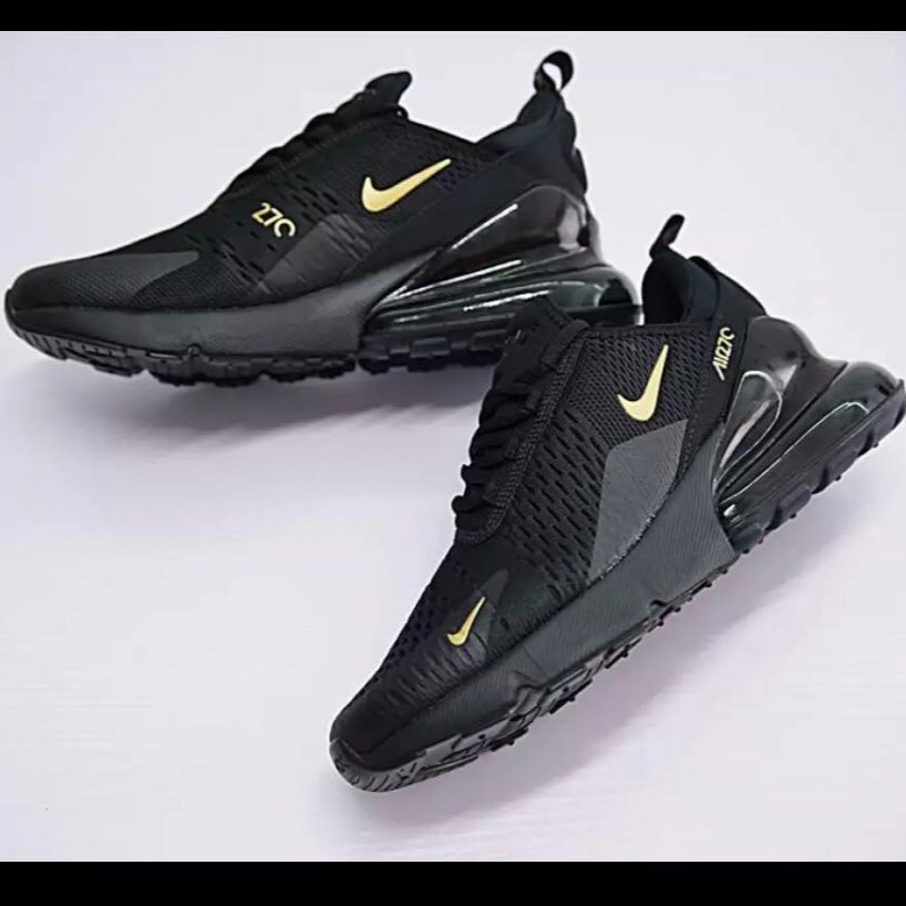 Nike AIR MAX 270 สีดำล้วนสำหรับผู้หญิงและผู้ชาย PWEDE COD แฟชั่น รองเท้า train