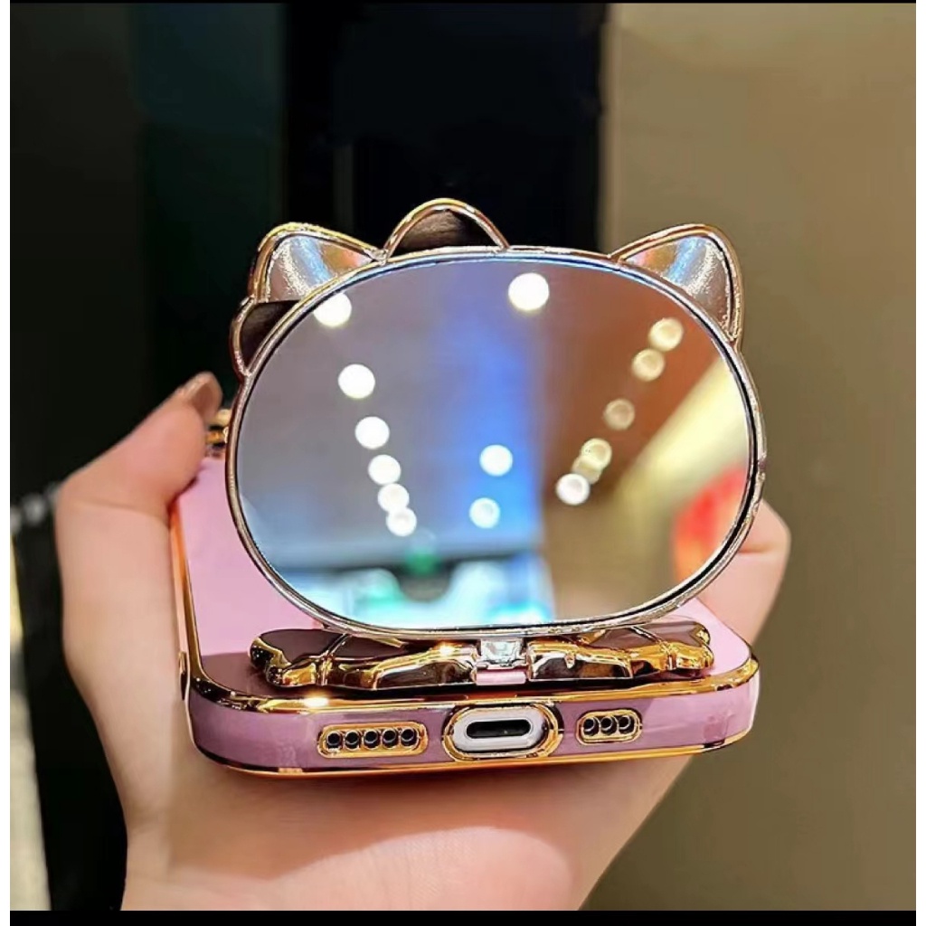 เคส คิตตี้ ตั้งได้  กระจก สำหรับ Samsung S23Ultra S24  S24Ultra ลายน่ารัก  กระจก ตั้งได้ หมุนได้ - รูปที่ 5