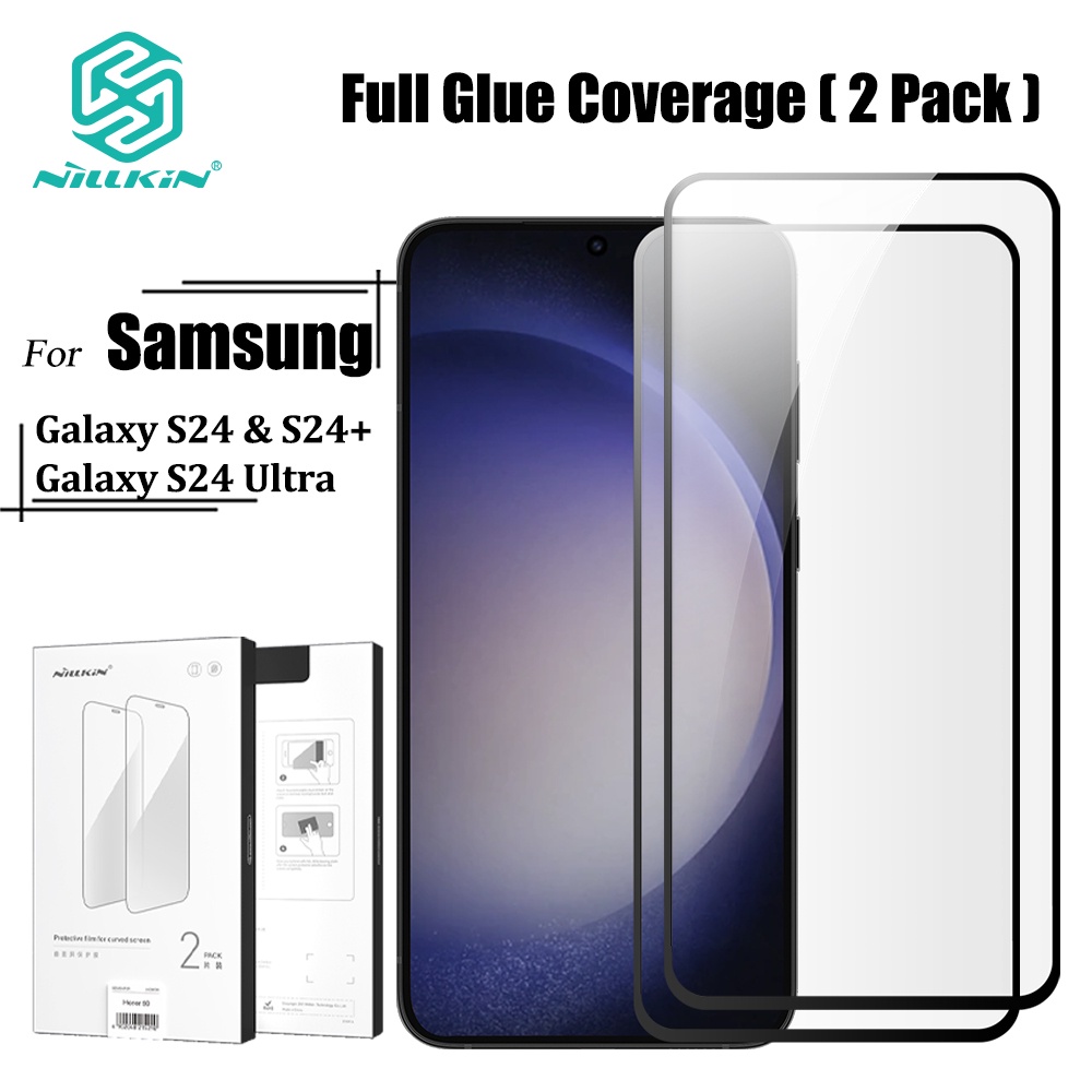 Nillkin ฟิล์มกระจกนิรภัย กันรอยหน้าจอ 2 ชิ้น (ไม่ใช่กระจกนิรภัย) สําหรับ Samsung Galaxy S24 Ultra S24 Plus S24+ S24