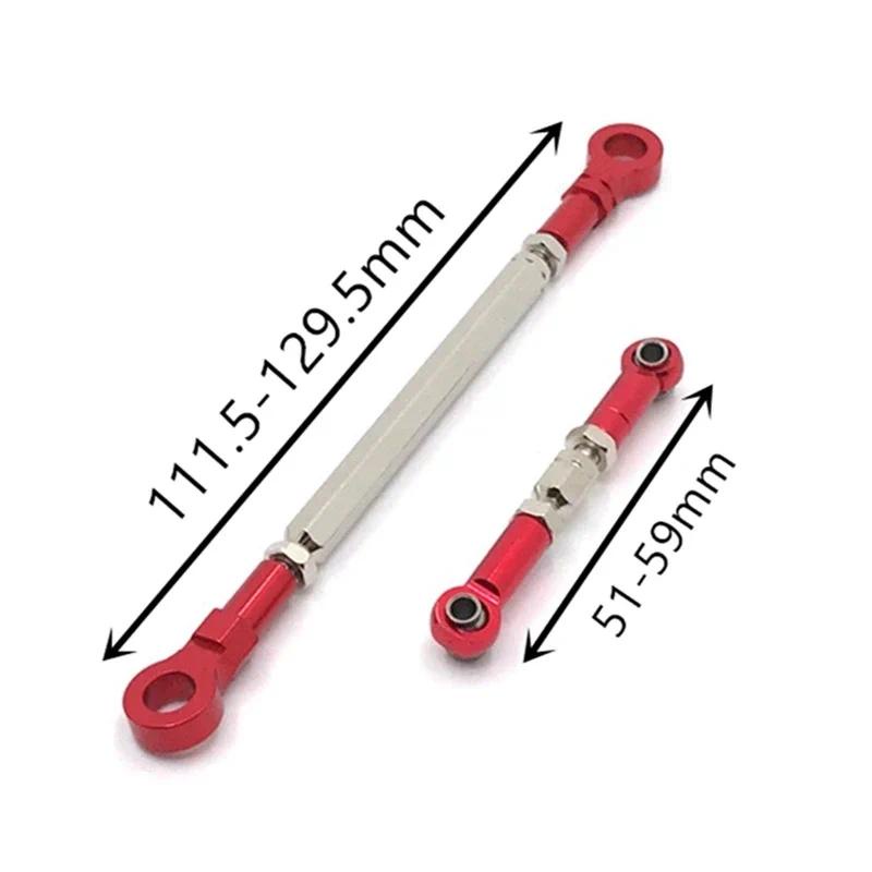1/10 RC Crawler รถอะไหล่อัพเกรดโลหะพวงมาลัย Rod Servo Link Rod สําหรับ HB ของเล่น ZP1001 ZP1003 ZP10