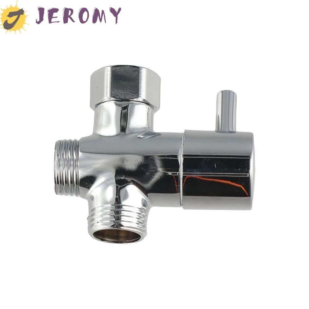 Jeromy 3 Way Switch Faucet Valve, T-adapter ทองเหลือง 3 Way Shower Head Diverter Valve Tool G1/2 สาม
