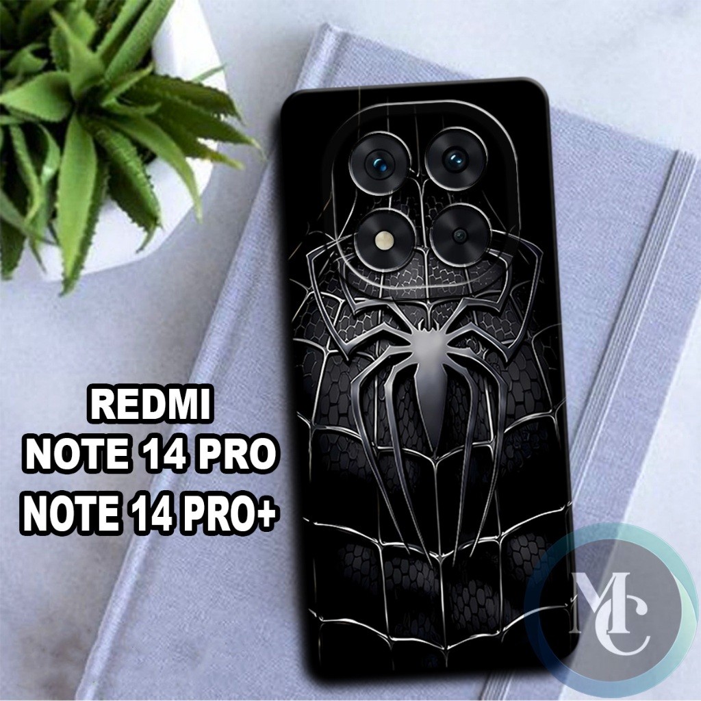 SKP14/เคสยางแบบยืดหยุ่นสําหรับRedmi Note 14 ProและPro+(plus)/Piderman character Motif/เคสRedmi Note 