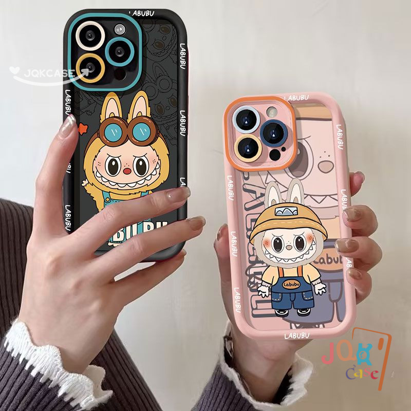 เคสคู่ น่ารัก เคสไอโฟน16 Labubu สำหรับ IPhone 13 11 16 15 14 12 Pro Max 6S 8 7 14 6 7Plus Plus XR XS X Max SE เคสนิ่ม