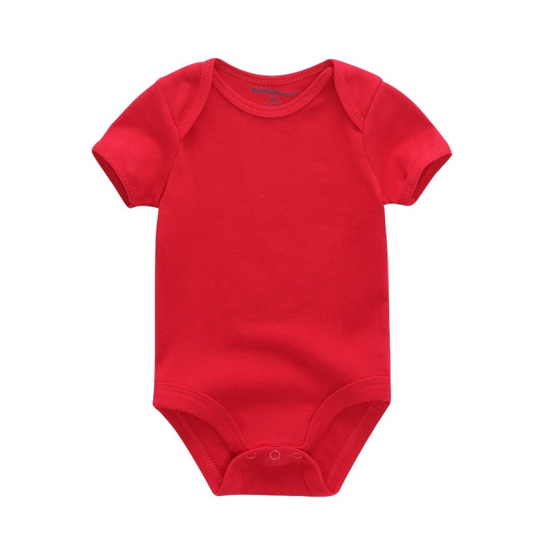 1 ชิ้นสีทึบทารกแรกเกิดฤดูร้อนนุ่มผ้าฝ้าย 100% เด็กทารกชุดบอดี้สูทเด็กผู้หญิงแขนสั้นเสื้อผ้าเด็ก - รูปที่ 5