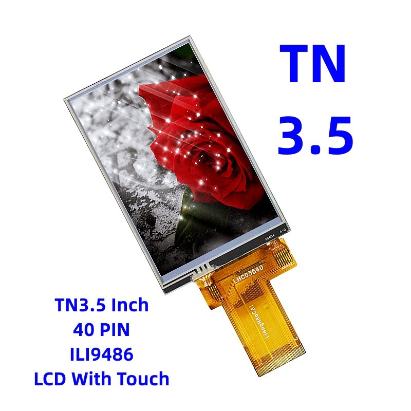 TN 3.5 Inch ILI9486 LCD With Touch Smart TFT DIY Electronic Screen 40pin Plug in SPI 3 wire 4 wire