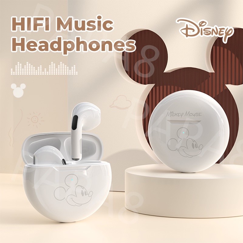 ไม่เจ็บหู หูฟังบลูทูธ TWS disney ของแทั หูฟังบลูทูธไร้สาย HiFi หูฟังไร้สาย มีไมโครโฟน Earphone สําหร