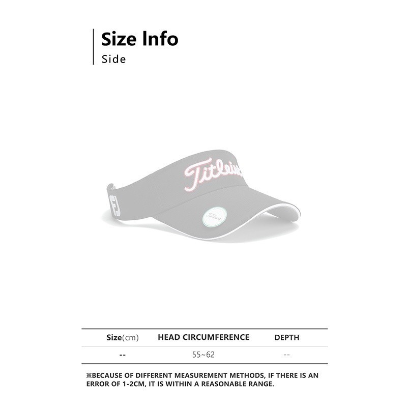 หมวกกอล์ฟสำหรับผู้ชายและผู้หญิง Professional Golf Visor Cap WAS-5912 - รูปที่ 5