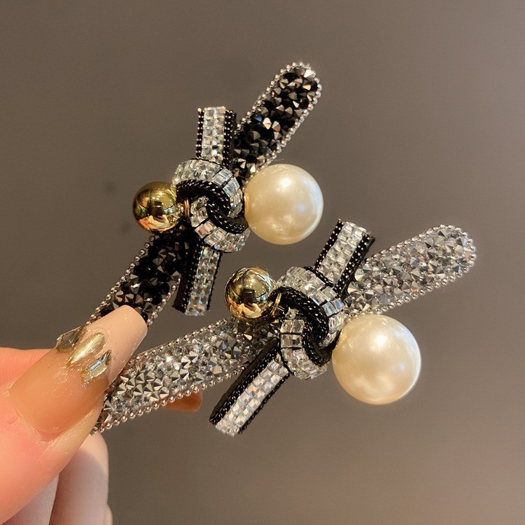 เวอร์ชั่นเกาหลี High-End Pearl Side Duckbill คลิปอารมณ์หวานกิ๊บติดผมสไตล์ใหม่