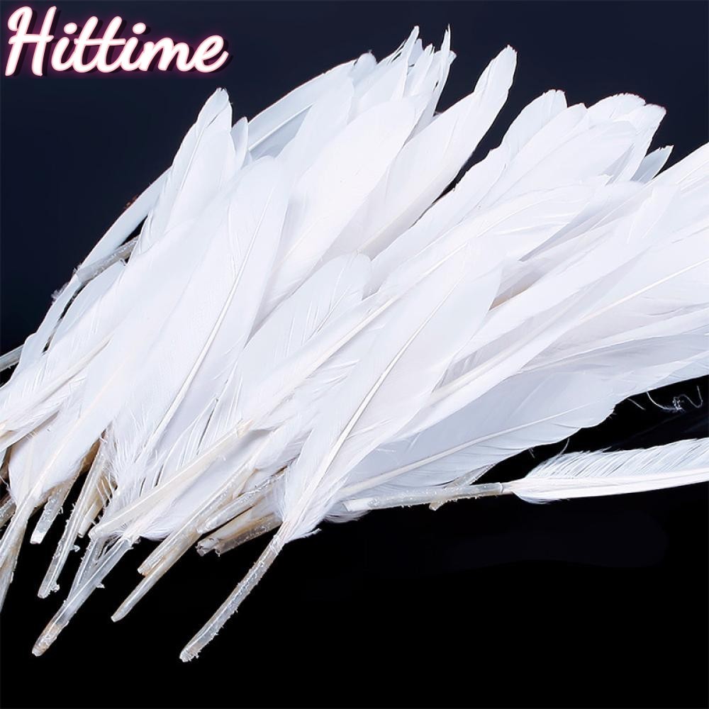 Hittime 100 ชิ้น ขนห่านสวย 4-6 นิ้ว 8-15 ซม. เลือกสีได้ D1O3 HTTH