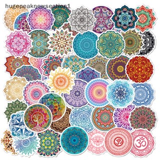 Hugepeaknewsection1 ใหม่ สติกเกอร์ลายดอกไม้ Mandala สําหรับตกแต่งแล็ปท็อป โทรศัพท์มือถือ สเก็ตบอร์ด แก้วน้ํา กระเป๋าเดินทาง