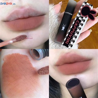 ใหม่มาถึง Cappuvini Liptint สีดำกระต่ายลิปสติก Waterproof Lip Mud Velvet Matte Lip Tint 6 สี Linklink