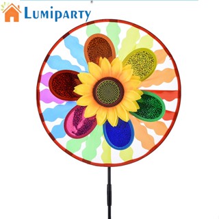 Lumiparty กังหันลม ประดับเลื่อม รูปดอกทานตะวัน หลากสี สําหรับตกแต่งสวน กลางแจ้ง