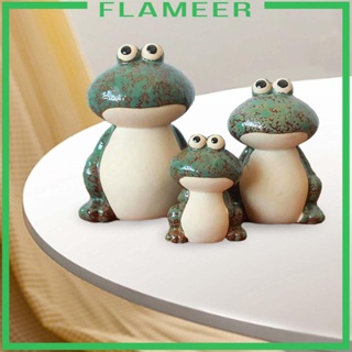 [Flameer] ฟิกเกอร์รูปปั้นกบ สําหรับสะสม 3 ชิ้น