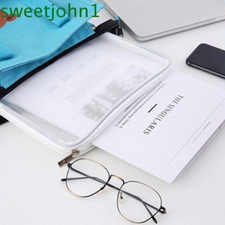 Sweetjohn ถุงตาข่ายใส ขนาด A4 สําหรับใส่เอกสาร เครื่องเขียน