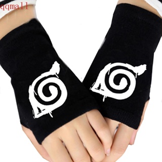 Qqmall ถุงมือนารูโตะ ผ้าฝ้าย ลาย Sasuke Hatake Kakashi Fingerless