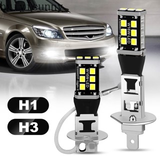 Hys หลอดไฟตัดหมอก LED H1 H3 15SMD 2835 6000K 12V สีขาว สําหรับรถยนต์ 1 ชิ้น