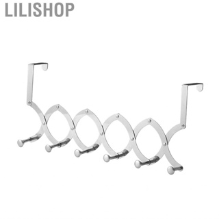 Lilishop Over The Door  Rack  Rustproof Stainless Steel Hook 6 Hooks for Kitchen