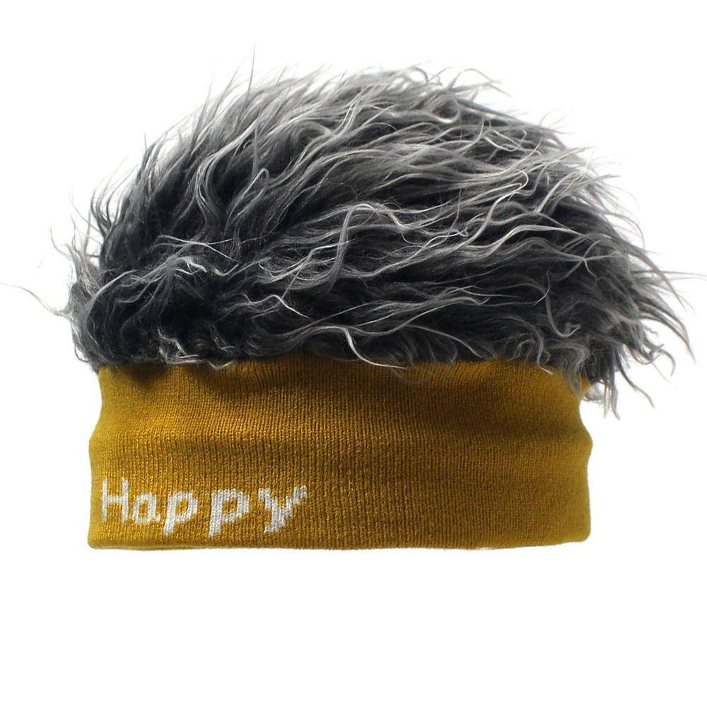 Mocho ผมปลอม หมวกกะโหลก, หมวกกีฬา ฮิปฮอป สนุก ผมสั้น, หมวกบีนนี่ ขนปุยสังเคราะห์ สตรีท ปีกกว้าง ไม่มีปีก สําหรับผู้ชาย - รูปที่ 5