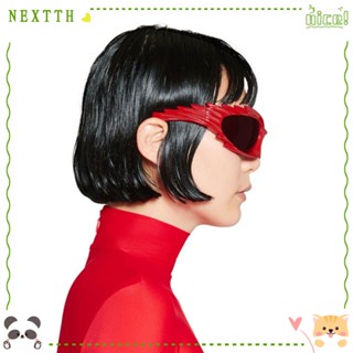 Nextth Y2K แว่นกันแดด UV400 วินเทจ สีเงิน พังก์ ฮิปฮอป แว่นตากันแดด เฉดสี