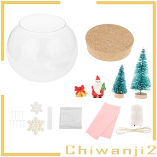 [Chiwanji2] ลูกบอลแก้วใส พร้อมไฟ LED สําหรับตกแต่งงานแต่งงาน คริสต์มาส