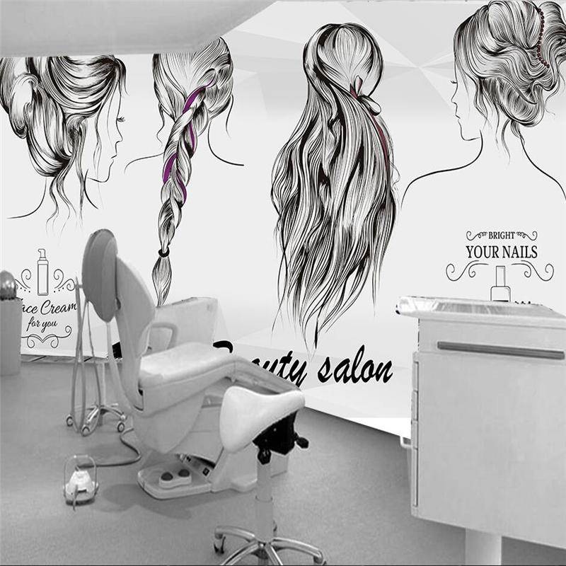 สติกเกอร์วอลเปเปอร์ติดผนัง สไตล์ยุโรป และอเมริกา สําหรับตกแต่งบ้าน ร้านตัดผม ร้านเสริมสวย - รูปที่ 2