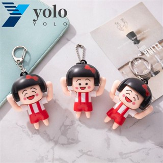 Yolo พวงกุญแจ จี้ตุ๊กตามารูโกะ เปลี่ยนหน้าได้ สําหรับห้อยตกแต่งภายในรถยนต์