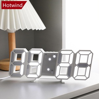 Hotwind นาฬิกาดิจิทัล LED 3D เรืองแสง แฟชั่น อเนกประสงค์ สร้างสรรค์ เสียบ USB สําหรับตกแต่งบ้าน A5L4