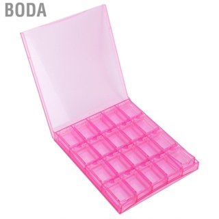 Boda 20 Grids Nail Storage Box Transparent Detachable Design Acrylic for Art Decorations Jewelry Beads