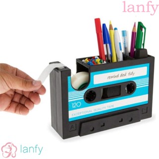 Lanfy กล่องใส่เครื่องเขียน เทปคาสเซ็ต ปากกา ดินสอ และเครื่องเขียน อเนกประสงค์ 2 in 1