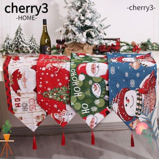 Cherry3 ผ้าคลุมโต๊ะ ลายคริสต์มาส สําหรับตกแต่งบ้าน